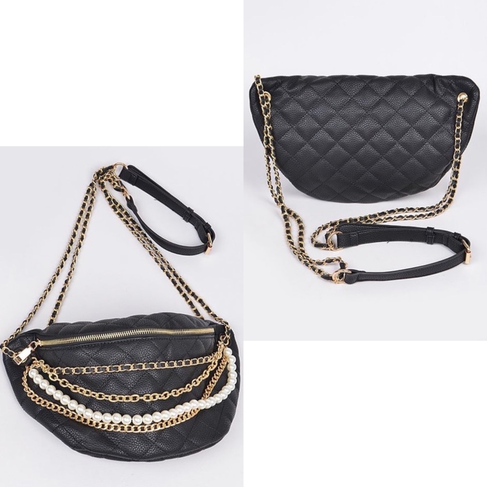 ‼️SOLD‼️✨ Last 1 - Chains Quilted Cross Body Bag ✨ - Picture 2 of 3